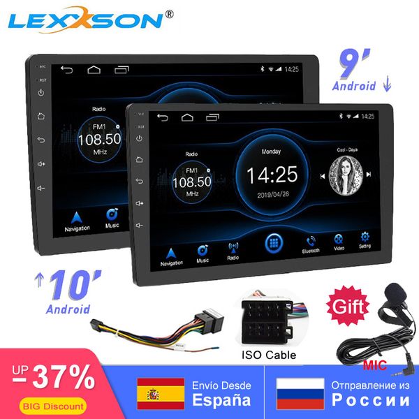 

universal 10 inch / 9 inch 2din android 8.1 car radio 1080p touch gps navigation bluetooth wifi swc rds fm am mirror link obd 2 car dvd