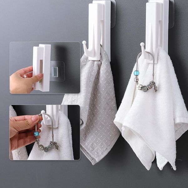 

wall-mounted marble hook door back coat racks kitchen towel holder bathroom wall self-adhesive hook