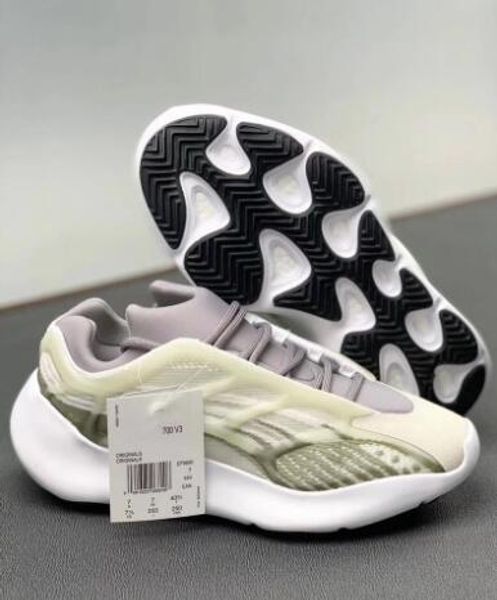 

700 v3 luminous gray kanye west basketball shoes 3m og glow in dark designer fashion athoetic sports running sneakers