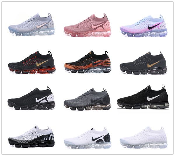 

air vapormax 2018 2.0 flyknit running shoes cushion airmax vapor max mens casual shoe classic luxury designer air sole sneakers