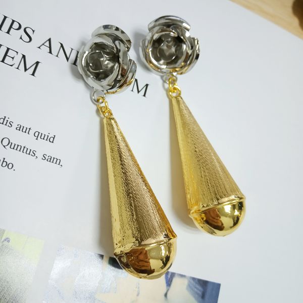 

christmas earrings big earrings gold copper africa long jewelry rose, Silver