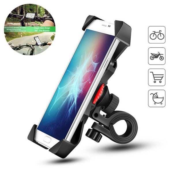 

360Â° bicycle motorcycle bike mount holder with usb charger for cell phone