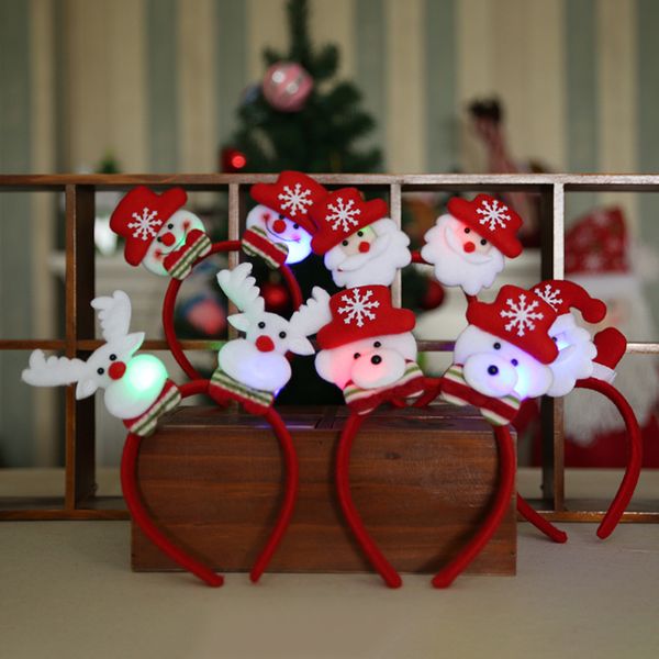 

new cute shinning christmas decoration santa snowman antlers hair band headband merry xmas festival party props