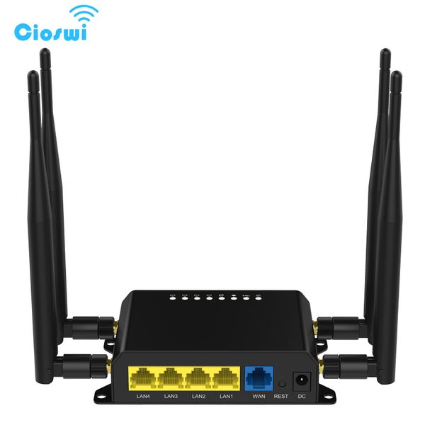 

cioswi we826-t 3g 4g router wireless access point with 4g antennas and sim card slot 300mbps lte router supoort usb/4g modem