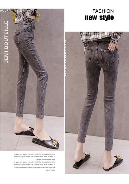 

temperament feet tight fashion lady pants, Blue