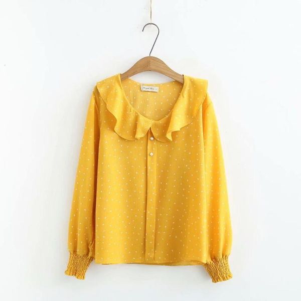 

плюс размер оборками воротник шифон женщины свободные блузки 2020 новый летний повседневный дамы белый shrts женские топы oversize, White