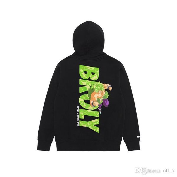 

19ss dragon ball z ultra instinct god son goku super saiyan cartoon printed long-sleeved sleeve cap and suede sanitary clothes ing, Black