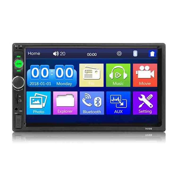 

universal 7" car radio 7010b car stereo player hd digital bluetooth2.0 music mp5 player fm radio hha249