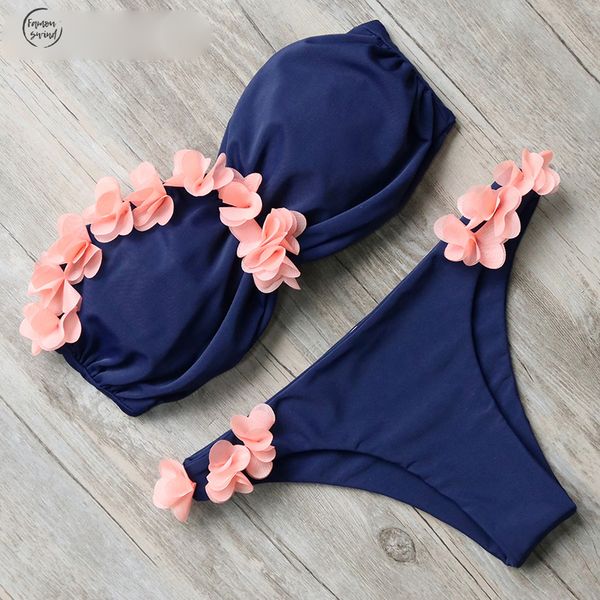 

пляж купальники купальник письмо женщины 3d цветочного sexy bikini set костюм push up бикини wear майо de bain femme biquini, White;black