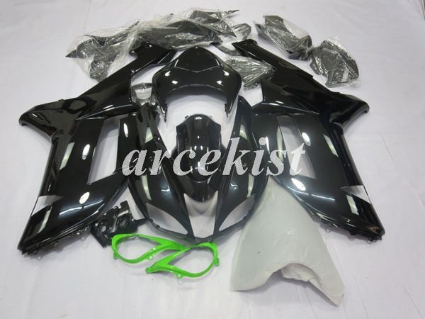 

4gifts new abs motorcycle fairings set fit for kawasaki ninja zx-6r zx6r 2007 2008 6r 07 08 body set custom black gloss