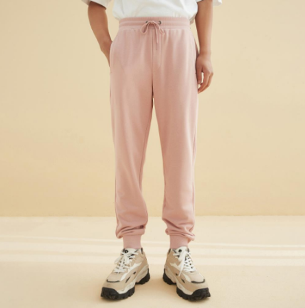 

metersbonwe new men sweatpants 2020 summer casual fashion beam feet jogging pants male letter print brand trousers, Black