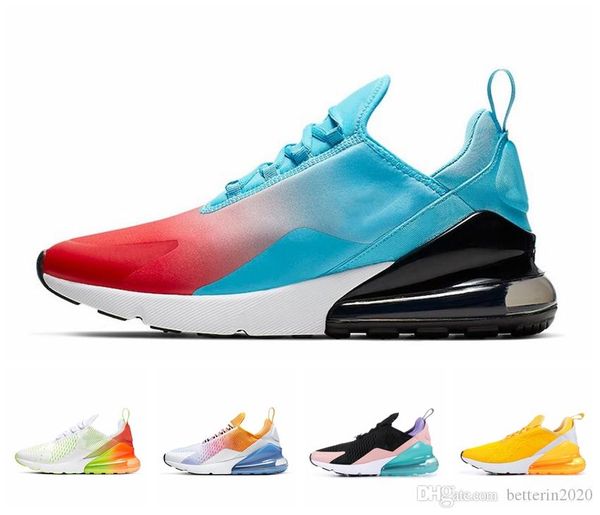 

2019 good firecracker women men airs 270s running shoes se floral orange volt throwback future rainbow heel teal mens trainer sport sneakers