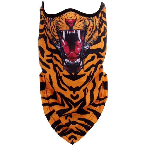 

women men fashion multifunctional outdoor dust proof cycling mask animal print riding scarf sports sun protection useful hood, Black