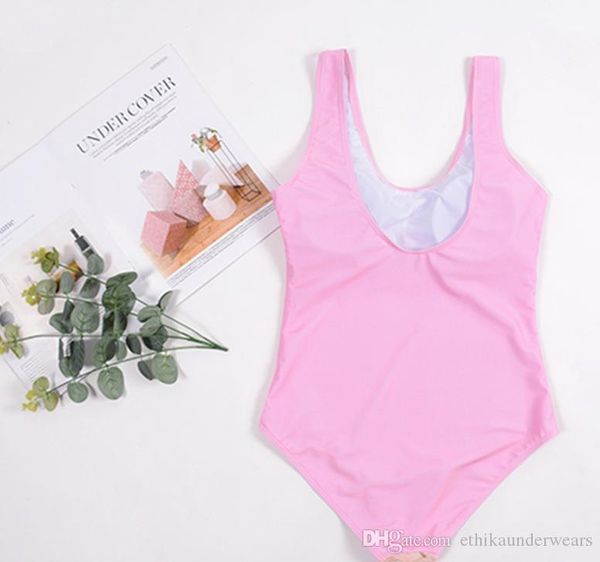 

one piece розовый стиль лолита бикини сексуальные узкие купальники купальный костюм мода лето письмо печатных женщин, White;black