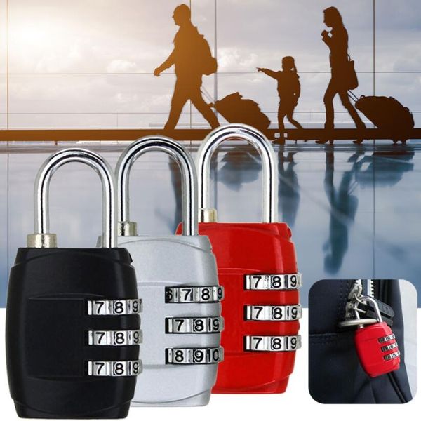 

new resettable 3 dial digit combination suitcase luggage password code lock padlock travel bags security lock girl like zinc alloy 8 colors