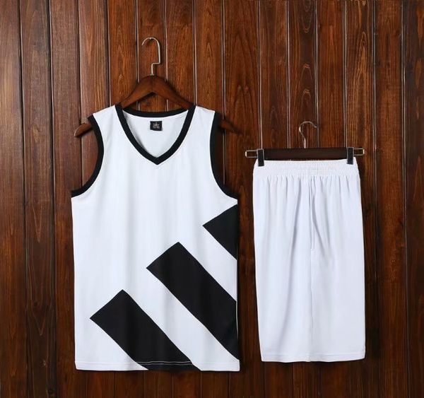 

discount men training basketball sets with shorts uniforms reverible basketball jerseys for that home and away look kits sports h22-7, Blue;black