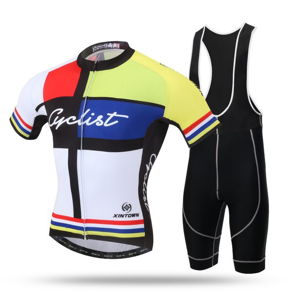 

cycling jerseys short straps to suit the new short sleeve straps suit men's yellow in summer