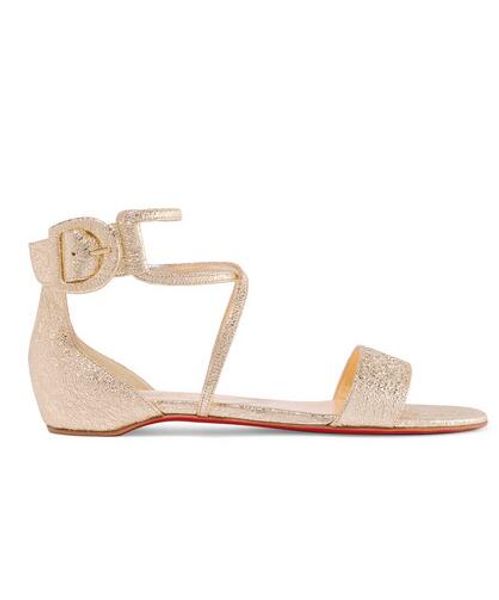 

summer red bottom choca flats metallic cracked-leather crisscross straps women sandals r beach sandals luxury style, Black