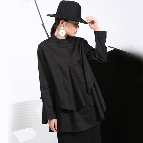 

женская одежда блузы для женщин 2019 plus размер длинные женщины блузки с длинным рукавом свободные топы черный белый хлопок рубашка большог, White