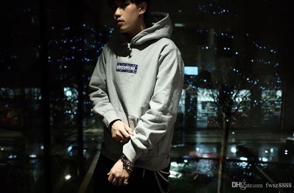 

19fw бандана box logo толстовка с капюшоном мужчины женщины вышивки logo толстовки моды hip hop highstreet outwear 8 цветов s-xl 6851, Black
