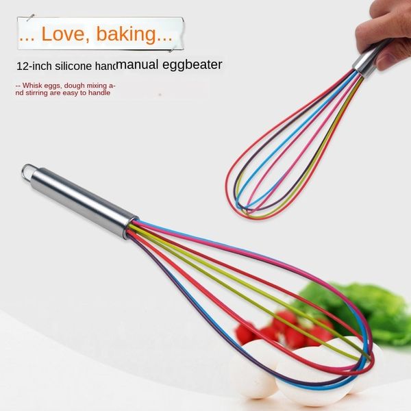 

12-inch silicone manual egg beater cake egg beater baking tool