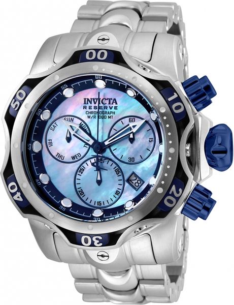 

invicta 25976 reserve 52mm venom gen iii swiss quartz chronograph mens watch, Slivery;brown