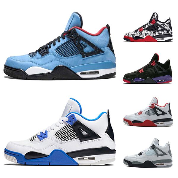 

Designer Tattoo 4 Singles Day 4s Mens Raptors Basketball Shoes OG Bred For 2019 Fire Red 4 White Cement Men Trainer Sneakers Sports