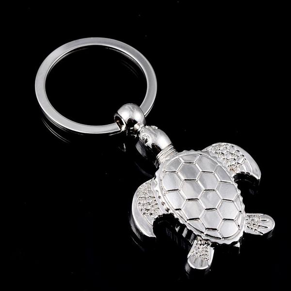 

10шт личности металл черепаха keychains sleutelhanger высокого качество сплав tortoise брелоки автомобиль брелка новизна подарок ювелирных и, Slivery;golden