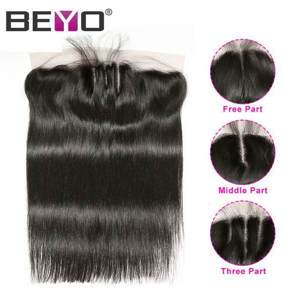 

прямой ear фронтальной закрытие перуанского до уха кружева фронтального закрытие человек закрытие волос 13x4 preplucked frontals с ребенком, Black