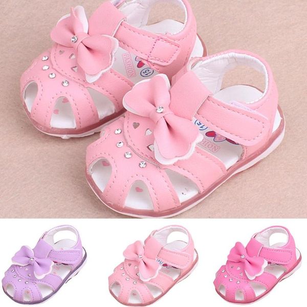 

first walker princess girls baby sun bow knot lighting beach shoes girls cute soft shoes anti-slip sole toddler shoe baby shoe