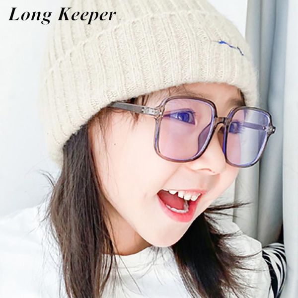 

fashion square anti blue light kids glasses 2020 boys girls oversized transparent eyeglasses classic computer spectacles frame, White;black