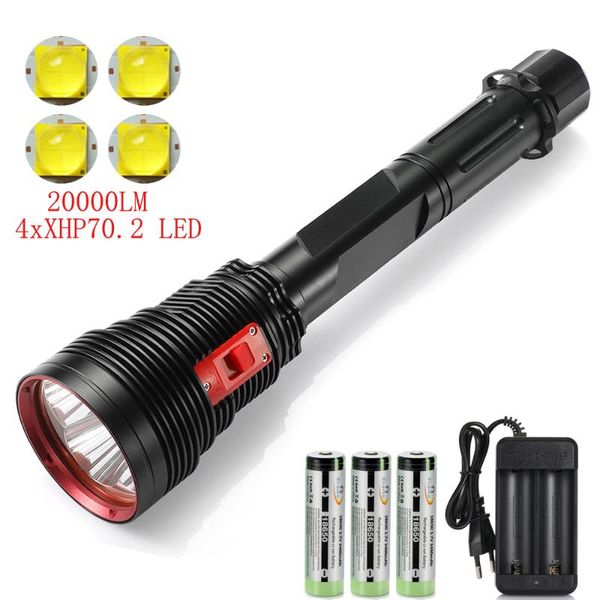 

new ultra bright underwater waterproof diving 100 wa4xhp70.2 led torch professional scuba dive light