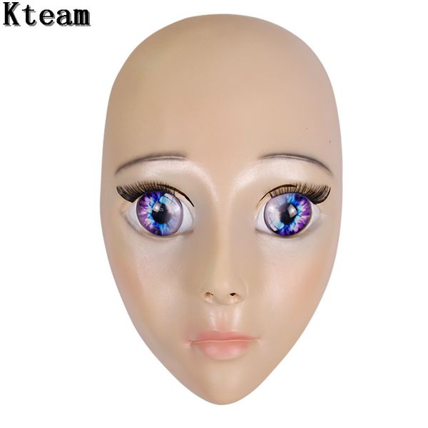 

2020 горячий новый handmade силикон sexy and sweet половина женское лицо ching crossdress маска crossdresser doll полная маска партии cos