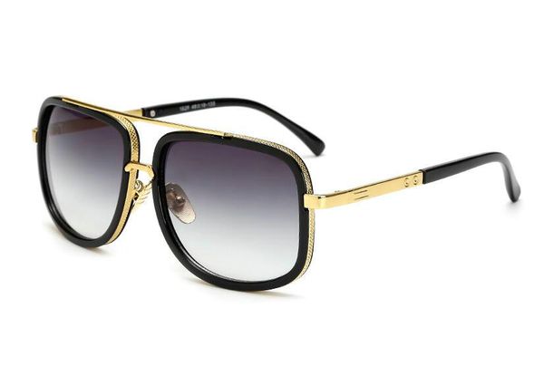 

new style fashion men and women sunglasses full frame pc lens metal + plastic frame retro street beat glasses 8-color selection, White;black