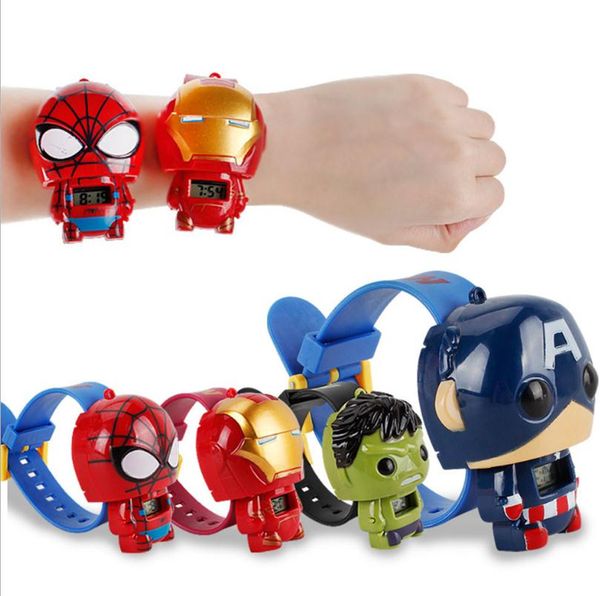 

Kid avenger deformation watche 2019 new children uperhero cartoon movie captain america iron man piderman hulk watch toy dc410