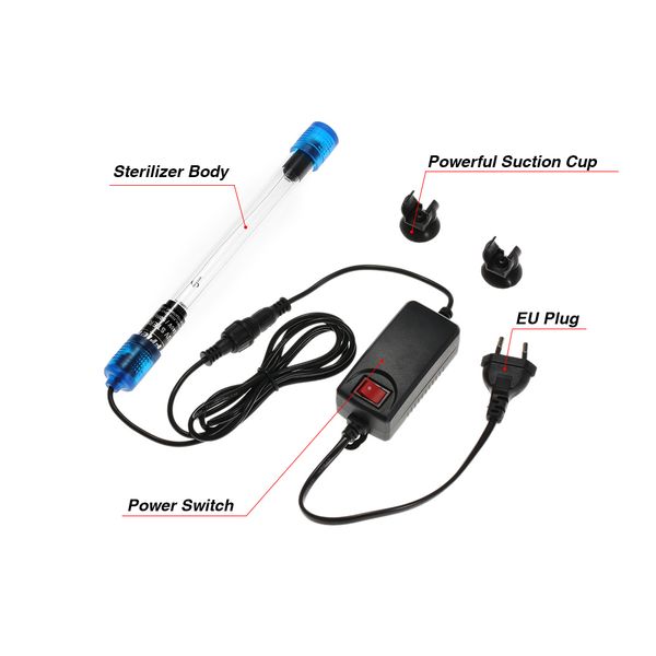 

5w / 7w / 9w / 11w / 13w uv свет аквариум стерилизатор погружной uv стерилизатор лампы для аквариумных рыб резервуар для воды дезинфекция ле