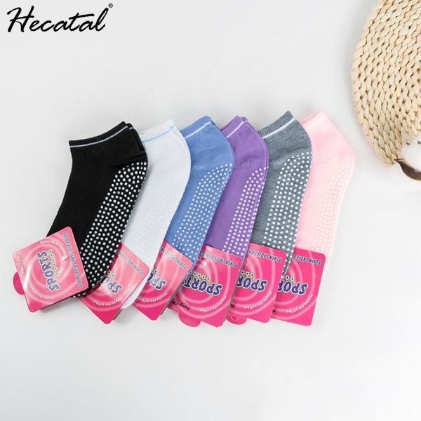 

hecatal yoga socks economical dispensing anti-skid socks cotton autumn and winter thick sweat-absorbent sports boat, Black