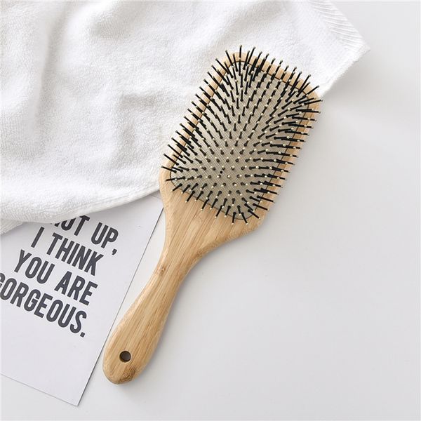 

1pc airbag massage comb anti-static household makeup curly hair solid wood comb children large lady air cushion g0412, Silver