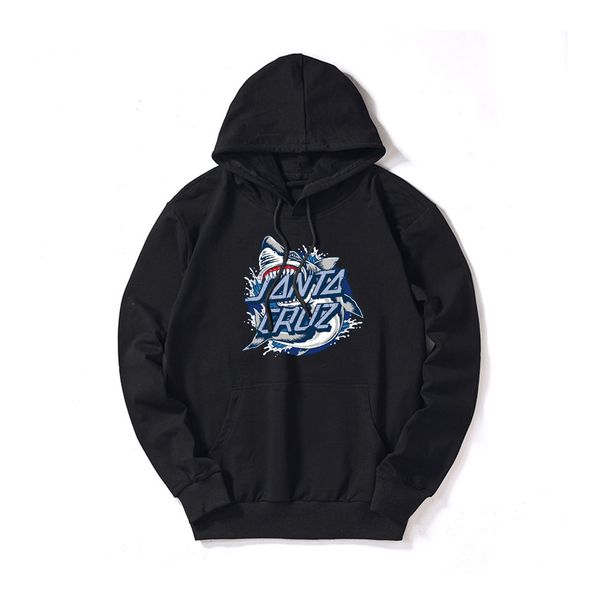 

luxury hoodie for women men 2019 fashion shark print with letter hoodies mens designer loose clothing wholesale 5 colors, Black