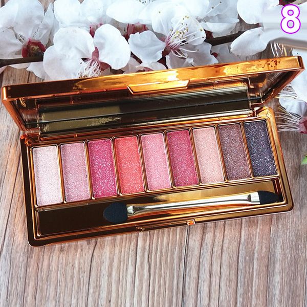 

9 colors glitter eyeshadow eye shadow palette makeup cosmetic with brush set 789