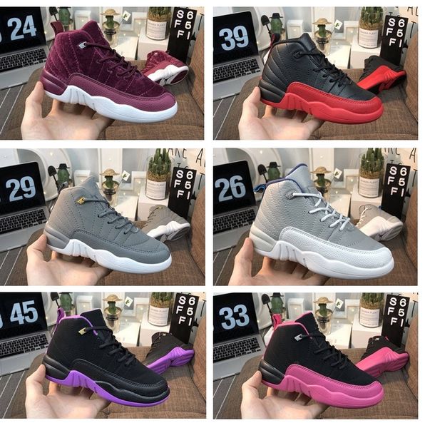 

2019 new boys girls basketball shoes 2019 kids sports jd 12,13,11,sneakers black red white shockproof children athletic outdoor sneakers