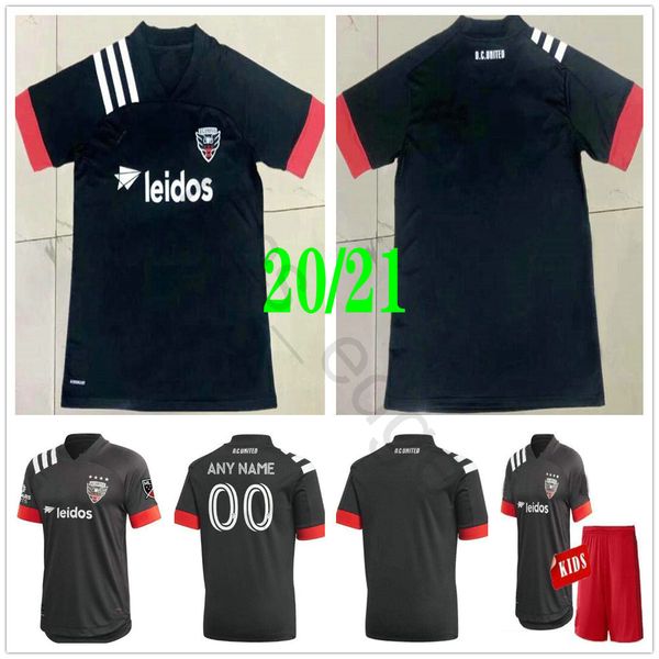 

2020 2021 mls dc united soccer jerseys gressel flores arriola kamara rooney acosta harkes stieber custom d.c 20 21 kids football shirt, Black;yellow