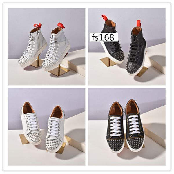 

fashion new designer shoes spike sock donna studded spikes sneakers red bottom mens womens spikes training shoes size 36, Black