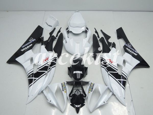 

new abs injection mold motorcycle fairings kit fit for yamaha yzf-r6 2006 2007 06 07 r6 black white light