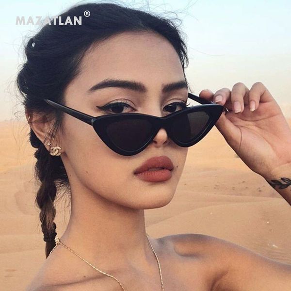 

small cat eye sunglasses women retro black and white leopard cat eye sun glasses fashion retro brand sunglasses la, White;black