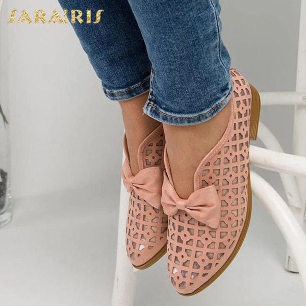 

sarairis 2020 new design large size 43 slip on summer shoes woman flats sweet bowtie concise dropship flats women shoes, Black