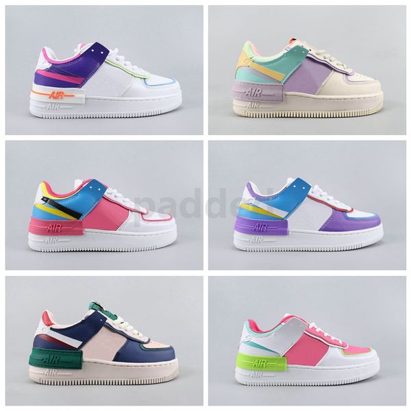 

new designer forced wmns 07 utility candy macaron women girls running shoes 1 shadow sport dunk one skateboard sacai sneakers, White;red