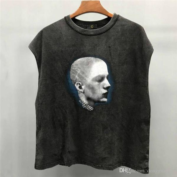 

хип-хоп зловещее tee summer men vintage омывается black tank tops streetwear, White;black