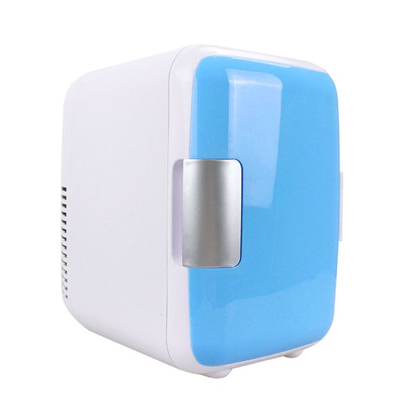 

mini fridge, 12v 4 liters portable mini refrigerator cooler and warmer with ac/dc power cords, super quiet in-vehicle er fo