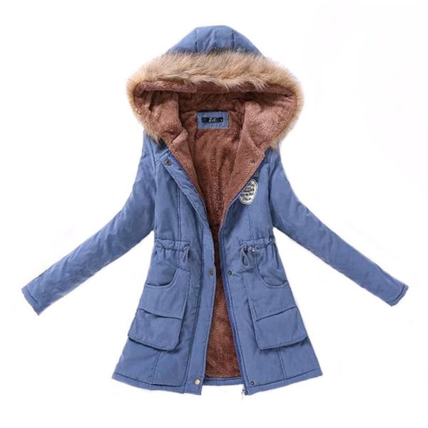 

winter jacket women thick warm hooded parka mujer cotton padded coat long parkas plus size 3xl fur collar hoodies jackets female, Tan;black